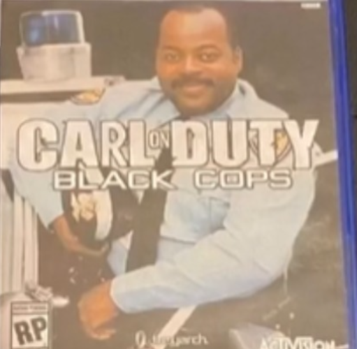 Carl on Duty Black Cops Blank Meme Template