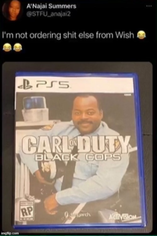 Carl on Duty Black Cops | image tagged in cod,call of duty,black ops | made w/ Imgflip meme maker