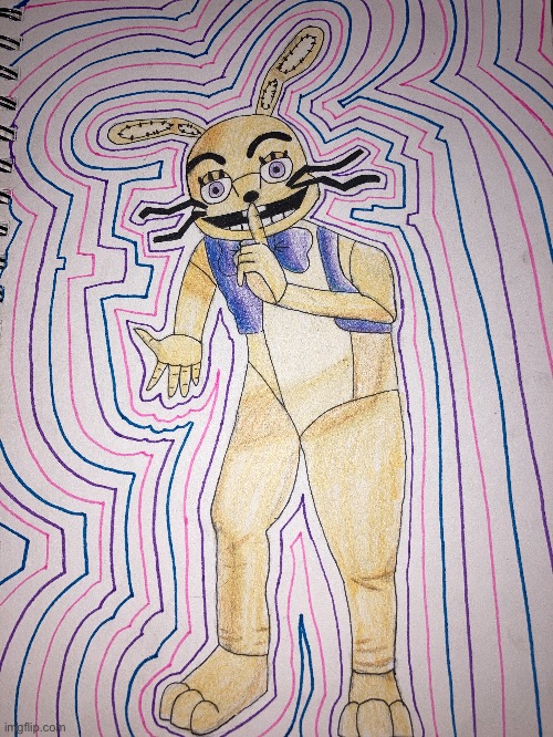 My glitchtrap drawing from FNAF. :D | made w/ Imgflip meme maker