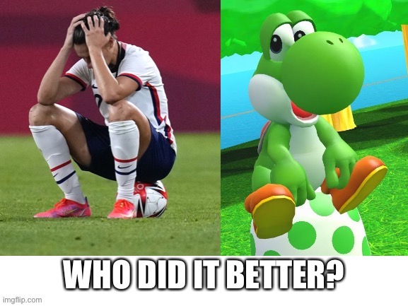 Sitting on an egg - USWNT | image tagged in memes,soccer,women,olympics,yoshi,usa | made w/ Imgflip meme maker