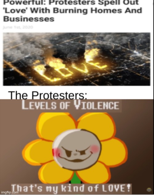 The Protesters LOVE The Citizens Of That City | image tagged in undertale,memes | made w/ Imgflip meme maker