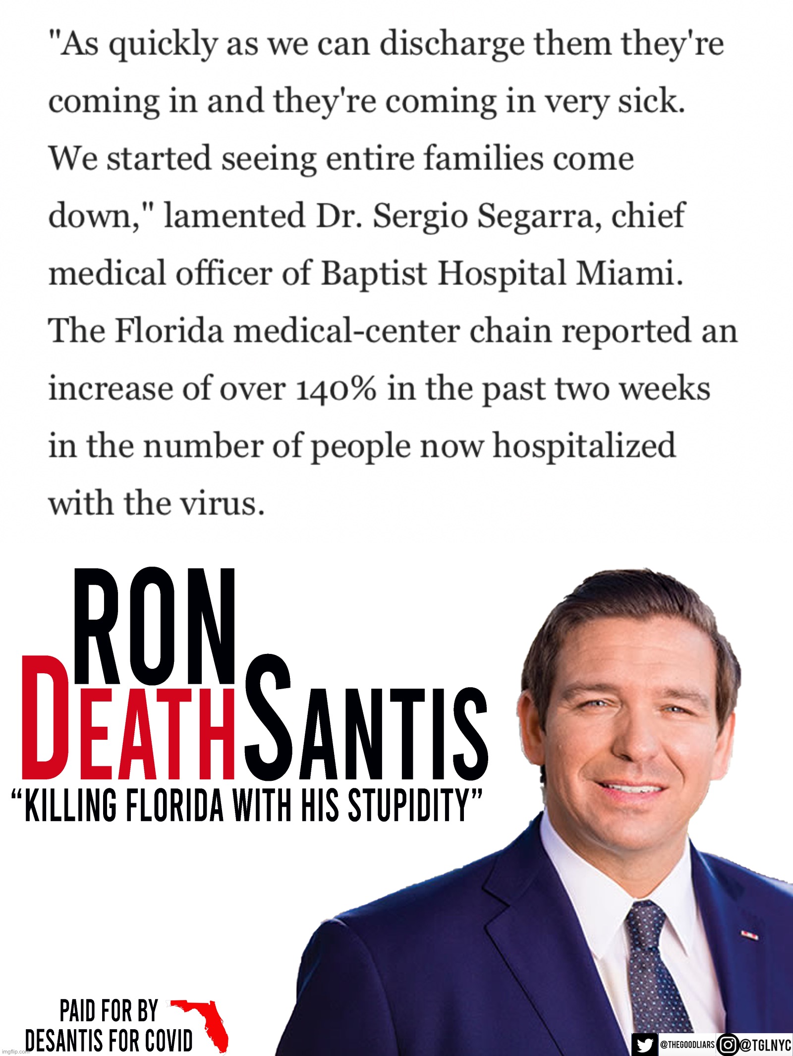 Oof | image tagged in ron desantis | made w/ Imgflip meme maker