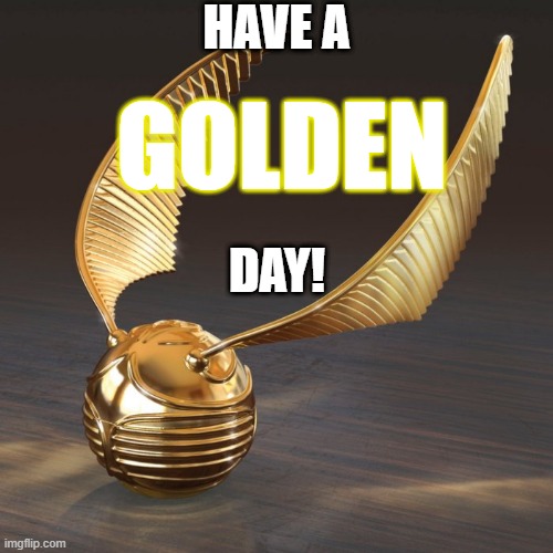 HAVE A; GOLDEN; DAY! | made w/ Imgflip meme maker