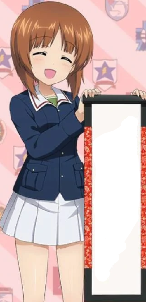 High Quality miho holding scroll Blank Meme Template