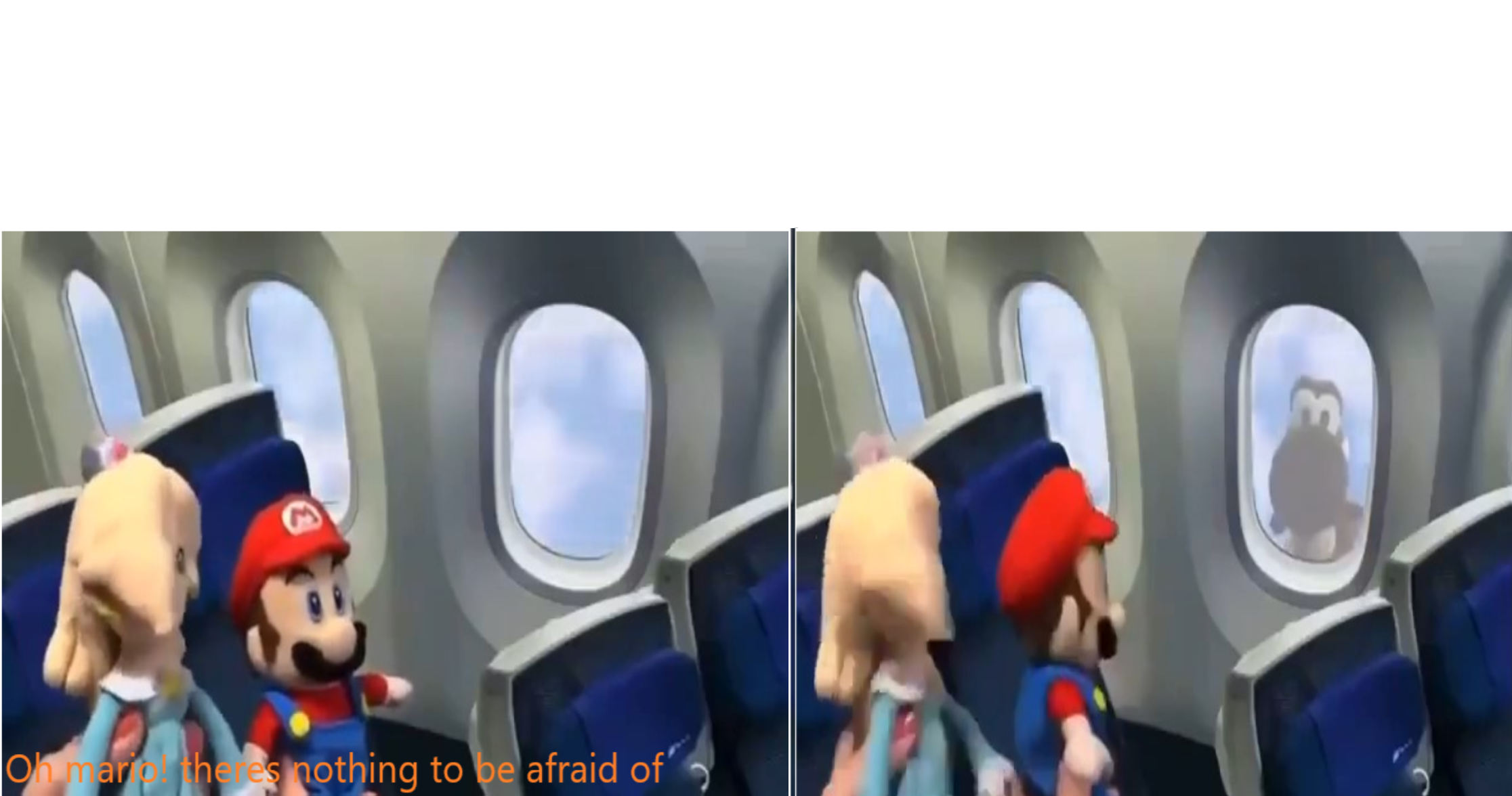 High Quality Oh mario! theres nothing to be afraid of! Blank Meme Template