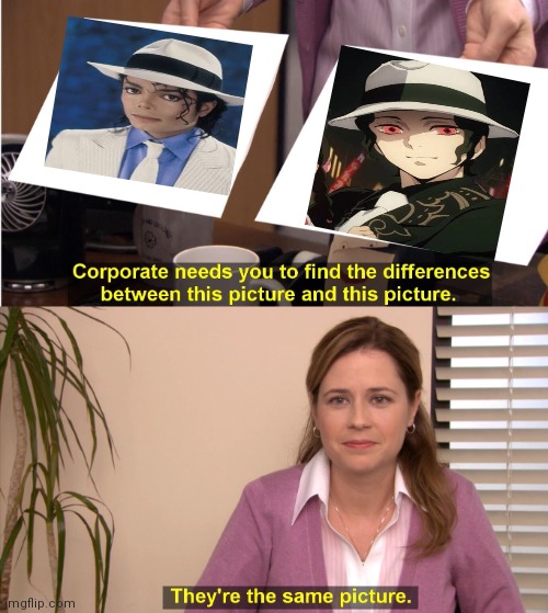 Michael Jackson and Muzan | image tagged in memes,they're the same picture,demon slayer,michael jackson | made w/ Imgflip meme maker