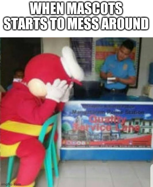 WHEN MASCOTS STARTS TO MESS AROUND | image tagged in jollibee,mascots,philippines | made w/ Imgflip meme maker