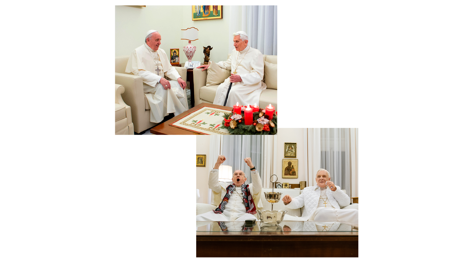 Two popes Blank Meme Template