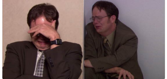 High Quality crying dwight Blank Meme Template