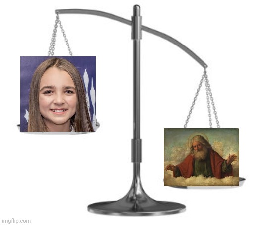 Angélina Nava is God and we will worship Angélina Nava until we die | image tagged in scales of justice,memes,angelina,god,eurovision | made w/ Imgflip meme maker