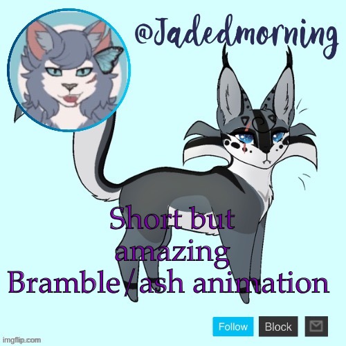 https://youtu.be/4oRbAhlTUn8 | Short but amazing Bramble/ash animation | image tagged in jade s warrior cats announcement template | made w/ Imgflip meme maker