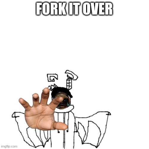 Madness Combat Carlos Vibe Check | FORK IT OVER | image tagged in madness combat carlos vibe check | made w/ Imgflip meme maker