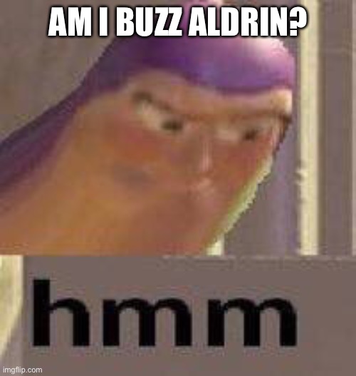 Buzz Lightyear Hmm | AM I BUZZ ALDRIN? | image tagged in buzz lightyear hmm | made w/ Imgflip meme maker