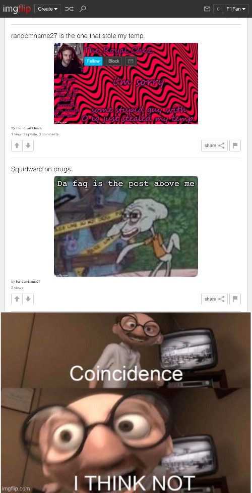 Sus | image tagged in coincidence i think not | made w/ Imgflip meme maker