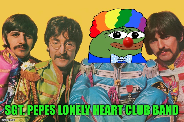 Thanks pr1ce, have a upvote like I give you normally. Notice the difference, Pepe still supports even when you can’t | SGT. PEPES LONELY HEART CLUB BAND | image tagged in pepe party | made w/ Imgflip meme maker