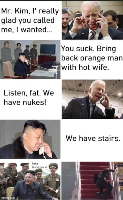 image tagged in kim jong un,joe biden,joe biden worries,make america great again | made w/ Imgflip meme maker