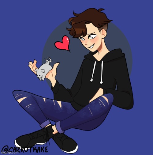 This is my favorite picrew I’ve made so far of me. :) | image tagged in blank white template,happy,lgbtq | made w/ Imgflip meme maker