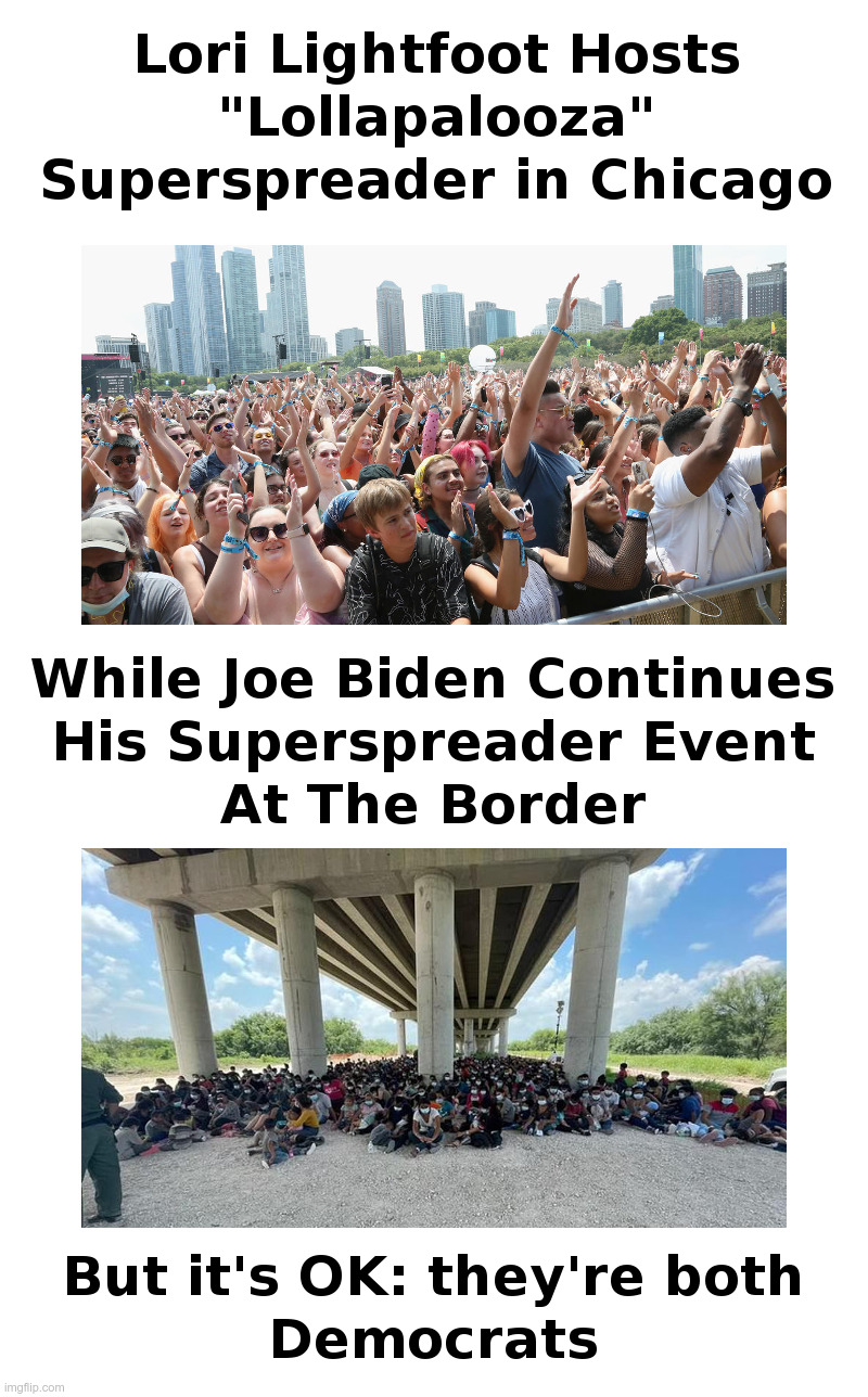 Lori Lightfoot Hosts "Lollapalooza" in Chicago | image tagged in lori lightfoot,chicago,joe biden,open borders,covid,superspreader | made w/ Imgflip meme maker