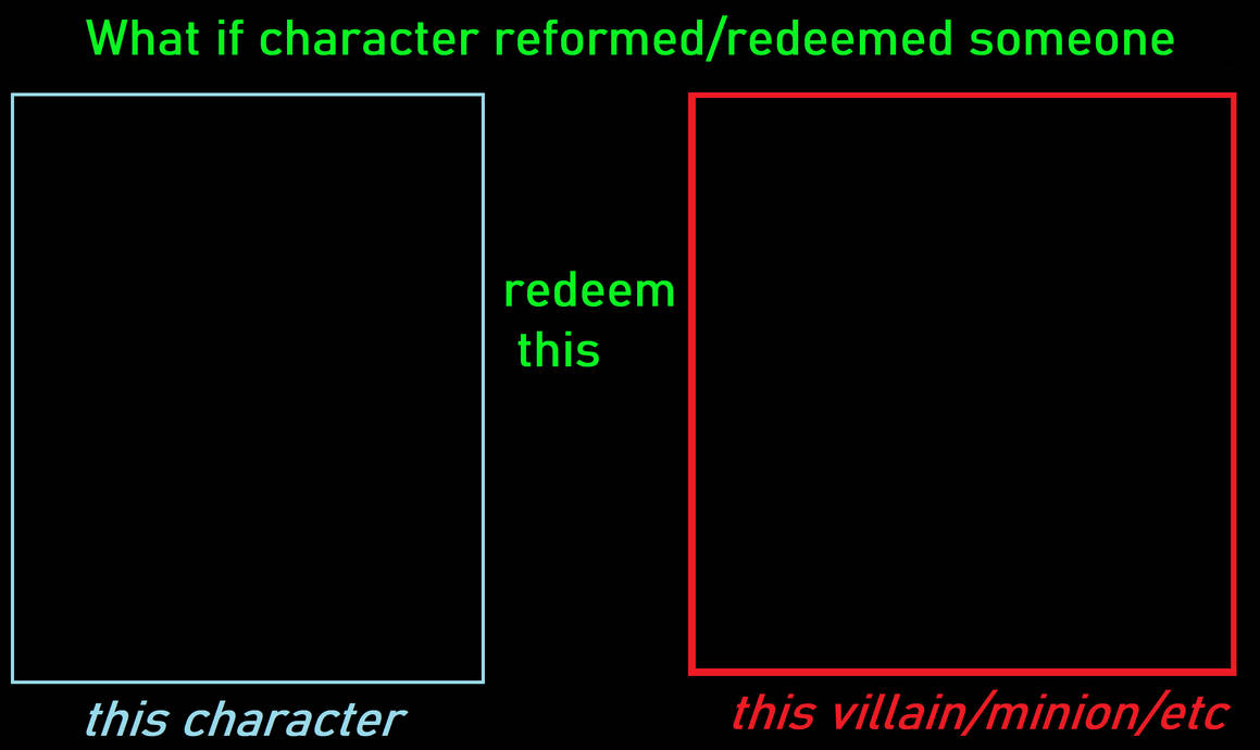 High Quality What if character reformed/redeemed someone Blank Meme Template