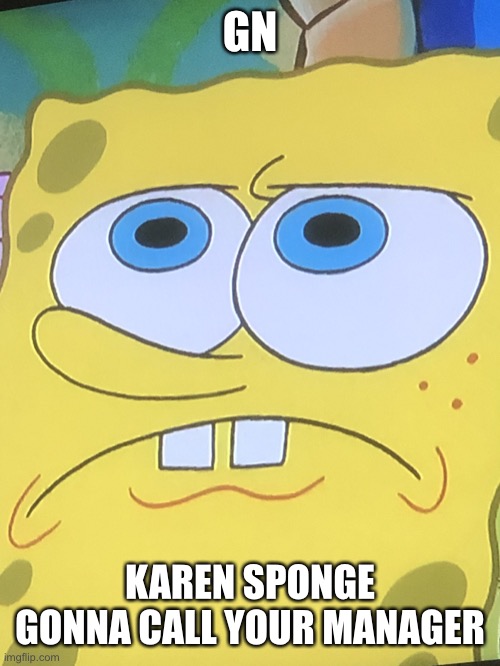 Ska | GN; KAREN SPONGE GONNA CALL YOUR MANAGER | image tagged in karen sponge | made w/ Imgflip meme maker