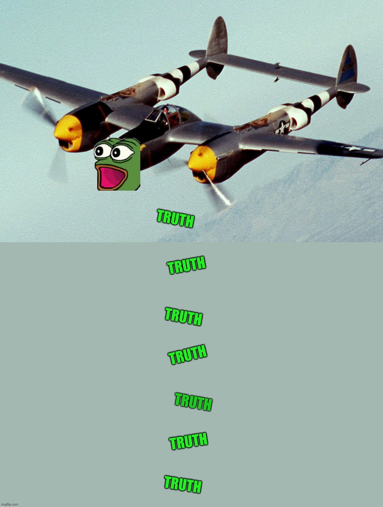 PEPE PARTY IS DROPPIN' TRUTH BOMBS TRUTH HURTS TO THOSE WHO DONT LIKE THE TRUTH VOTE PEPE PARTY ON AUGUST 29TH | image tagged in pepe party,p-38 lightning,b-2 bomber,grind,truth hurts | made w/ Imgflip meme maker