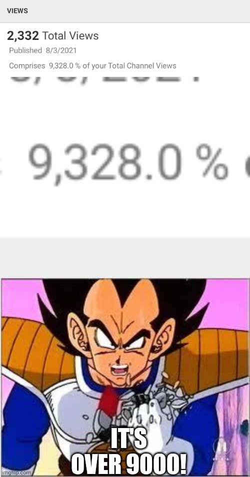 E | IT'S OVER 9000! | image tagged in its over 9000 | made w/ Imgflip meme maker