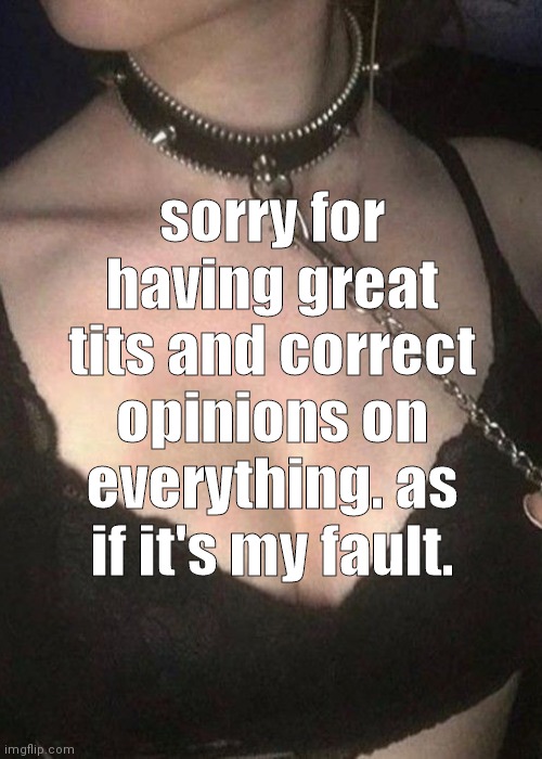 Sorry for Having Great Tits and Correct Opinions on Everything