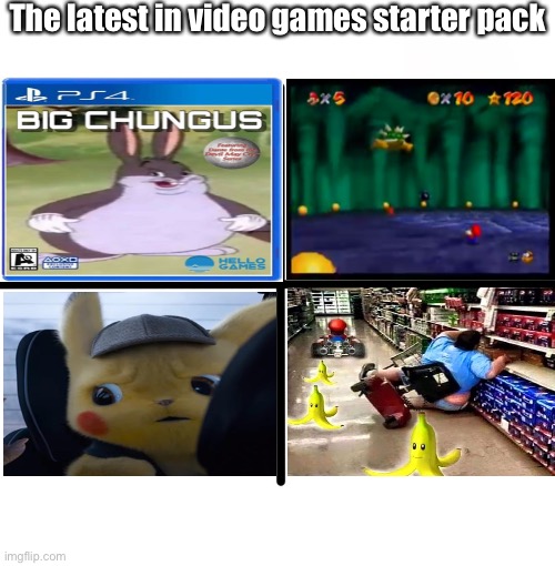 The latest video games | The latest in video games starter pack | image tagged in memes,blank starter pack | made w/ Imgflip meme maker