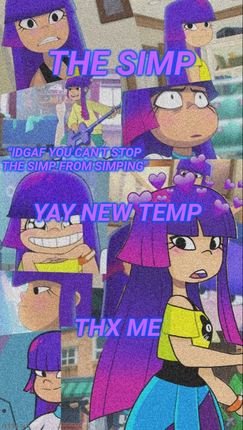 idgaf cus she t h i q q | YAY NEW TEMP; THX ME | image tagged in eyitayos miko temp | made w/ Imgflip meme maker