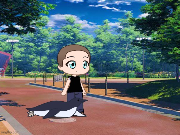 Meet Ronan and his pet penguin, Ronan is the god of fire | made w/ Imgflip meme maker