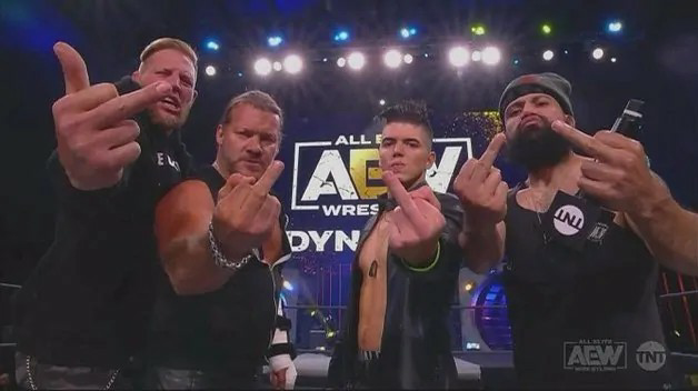 High Quality AEW Inner Circle middle finger 2 Blank Meme Template