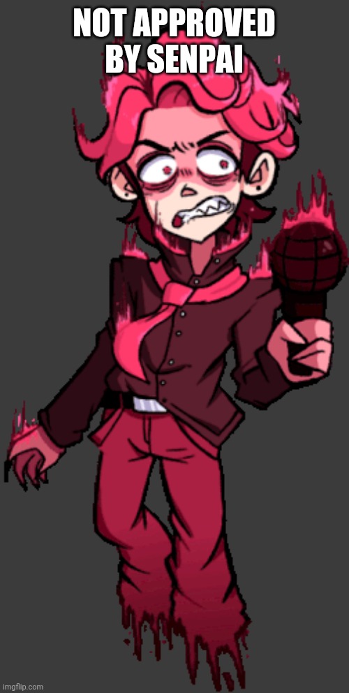 senpai vibin | NOT APPROVED BY SENPAI | image tagged in gifs | made w/ Imgflip meme maker