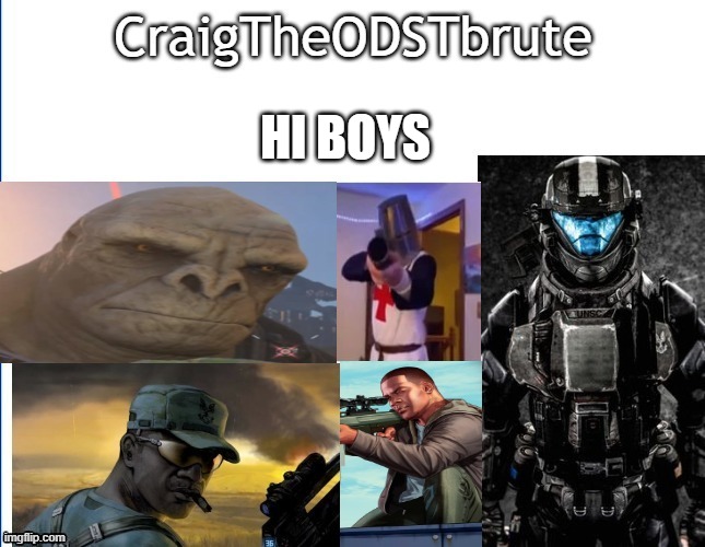 my announcement template | HI BOYS | image tagged in my announcement template | made w/ Imgflip meme maker