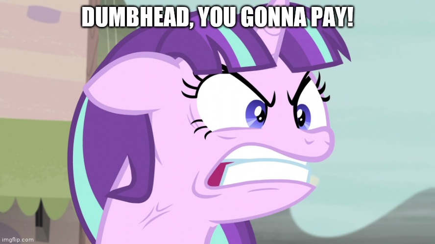 QUIET!! (MLP) | DUMBHEAD, YOU GONNA PAY! | image tagged in quiet mlp | made w/ Imgflip meme maker