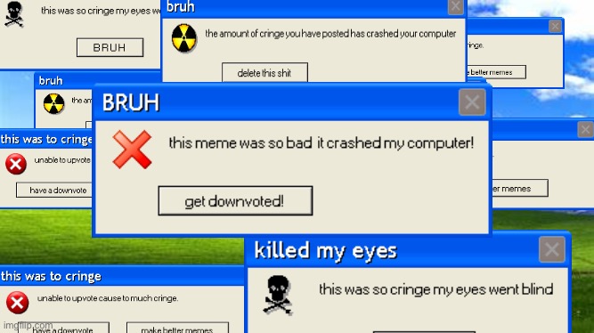 my computer has crashed from cringe | image tagged in my computer has crashed from cringe | made w/ Imgflip meme maker