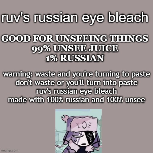 High Quality ruv's russian eye bleach Blank Meme Template