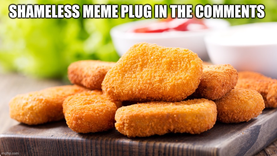 Nugget | SHAMELESS MEME PLUG IN THE COMMENTS | image tagged in nugget | made w/ Imgflip meme maker