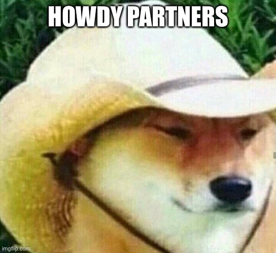 Iai | HOWDY PARTNERS | image tagged in what in tarnation | made w/ Imgflip meme maker