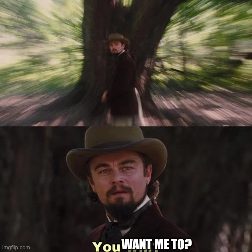 You will? Leo | WANT ME TO? | image tagged in you will leo | made w/ Imgflip meme maker