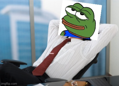 Pepe satisfied Blank Meme Template
