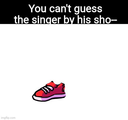 You can't guess the singer by his sho-- | image tagged in blank white template | made w/ Imgflip meme maker