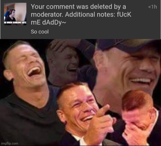 My humor is so broken | image tagged in john cena laughing | made w/ Imgflip meme maker