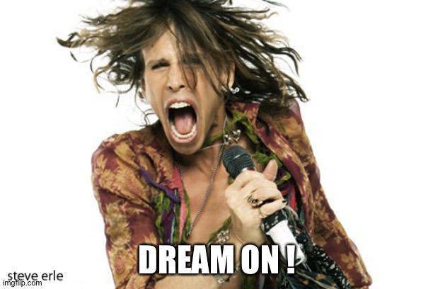 Steve Tyler Aerosmith | DREAM ON ! | image tagged in steve tyler aerosmith | made w/ Imgflip meme maker
