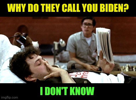 WHY DO THEY CALL YOU BIDEN? I DON'T KNOW | made w/ Imgflip meme maker