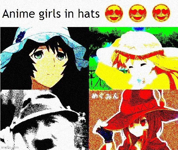 Shitpost status | image tagged in anime,deep fried | made w/ Imgflip meme maker