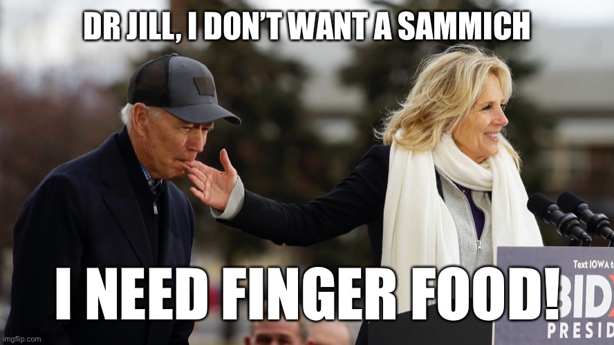 DR JILL, I DON’T WANT A SAMMICH I NEED FINGER FOOD! | made w/ Imgflip meme maker