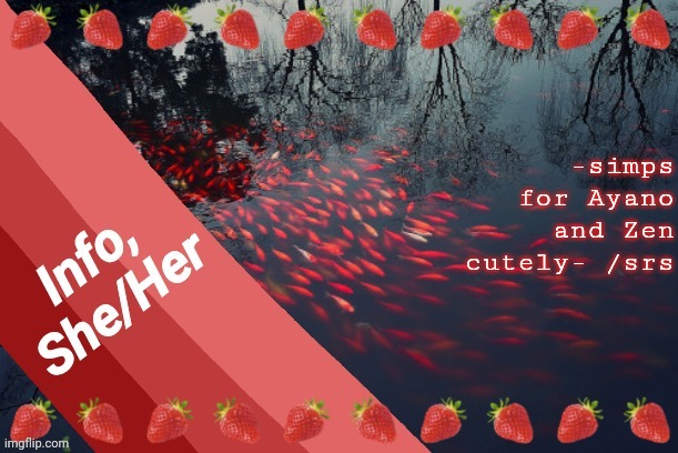 -simps for Ayano and Zen cutely- /srs | image tagged in info | made w/ Imgflip meme maker
