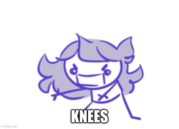 Jaiden animations scream | KNEES | image tagged in jaiden animations scream | made w/ Imgflip meme maker