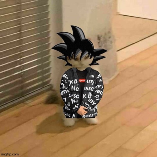 goku drip cat Blank Template - Imgflip