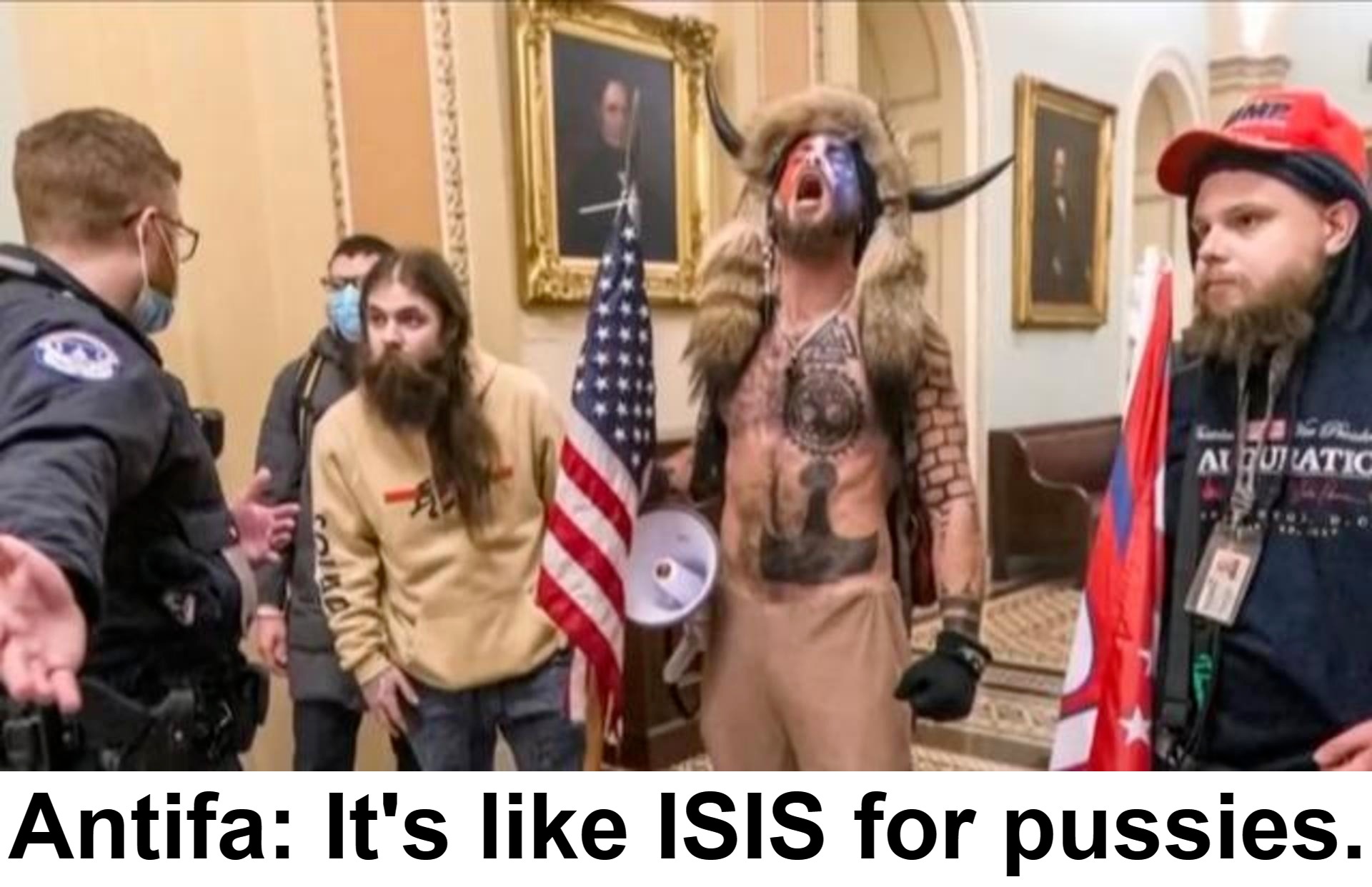 Antifa: It's like ISIS for pussies. | Antifa: It's like ISIS for pussies. | image tagged in antifa,isis,pussies,sjw triggered,angry sjw,sjws | made w/ Imgflip meme maker
